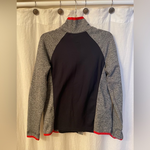 ATHLETA US Women’s XL Navy Blue Gray Andes Hybrid Shirt Jacket Top Full Zip - Picture 7 of 7